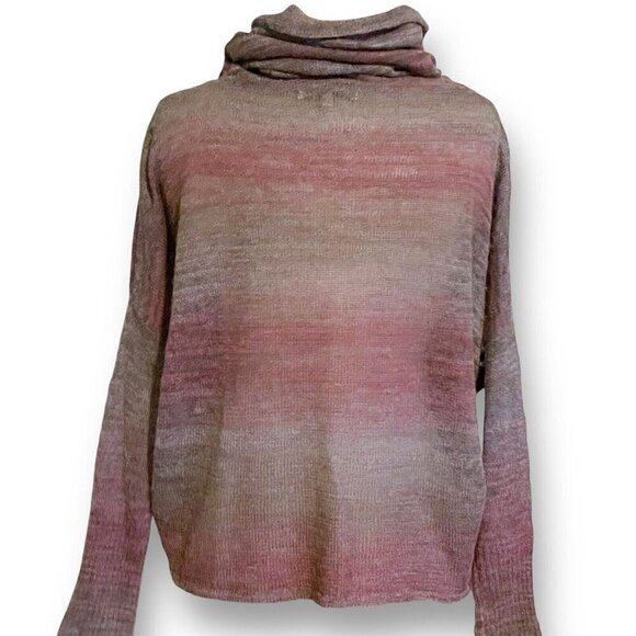 Tempo Paris Womens Sweater Sz Medium Large Purple Gray Ombre Alpaca Wool Boho - Picture 7 of 8